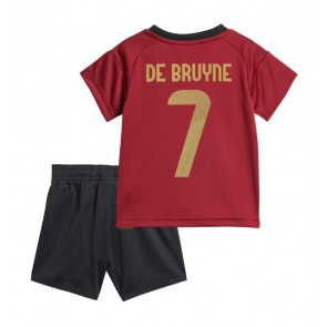 Belgien Kevin De Bruyne #7 Replika Babytøj Hjemmebanesæt Børn EM 2024 Kortærmet (+ Korte bukser)